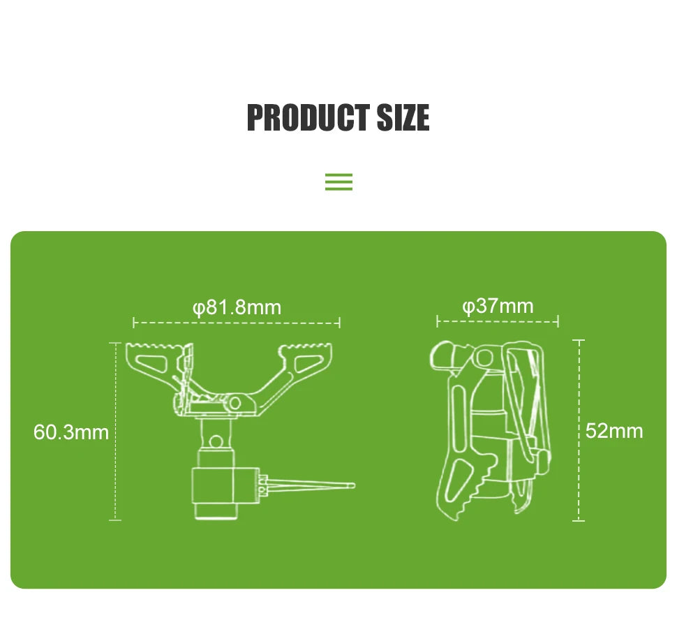 BRS Outdoor Gas Stove Mini Camping Gaskocher 25g Ultraleicht Titan Picknick Wanderkocher Überlebensofen BRS-3000T