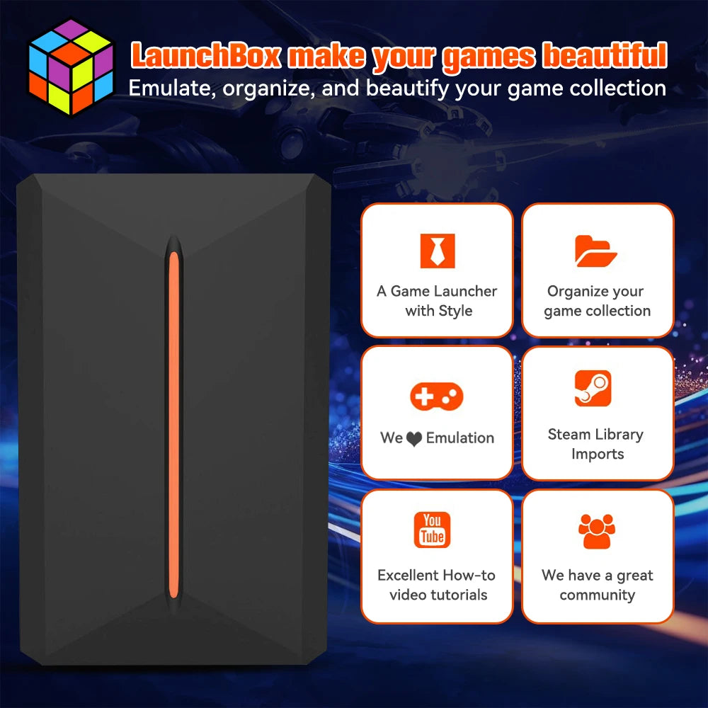 3760+ 3D/AAA Spiele für PS4/PS3/PS2/Switch/WII/WIIU/N64/DC Etc. Tragbare 500GB Launchbox Externe Gaming-Festplatte für Windows PC