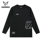 2025 Herren Quick Dry Workout T-Shirt Feuchtigkeitsableitendes Trainings-Top Gym Fitness Langarm Lauf-Basketball-Shirt Sportbekleidung