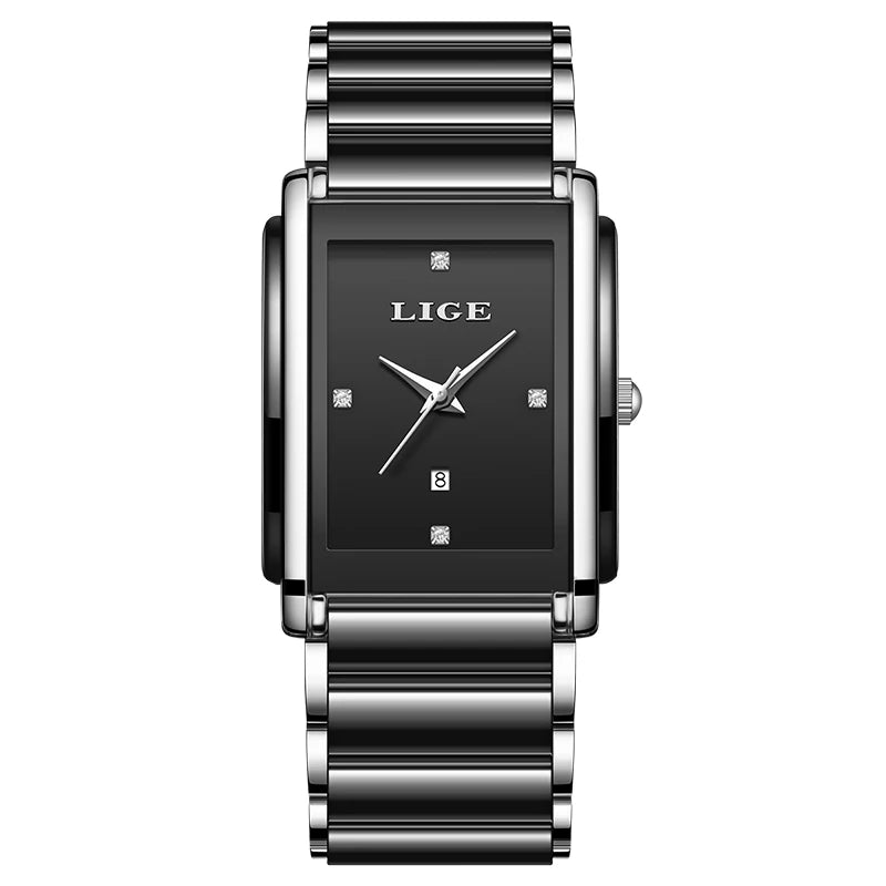 LIGE Mode Elegante Damenuhr Japanisches Uhrwerk Keramikarmband Luxus Damen Armband Quarzuhren Geschenke Reloj Mujer