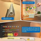 LED Leuchtende Acryl-Nachrichtentafel, löschbar, USB-Zeichentafel, Geburtstagsgeschenk, Bar-Werbung für kreative Aktivitäten mit Ständer