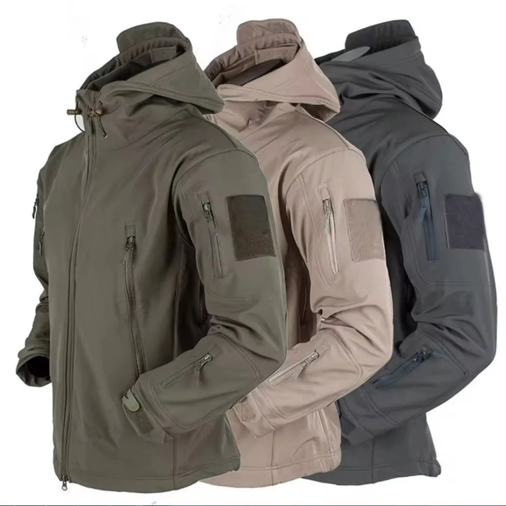 Militär Softshell-Jacken Herren Taktische Winddichte Wasserdichte Jacken Herren Armee Kampfjacken Herren Kapuzen Bomberjacken
