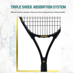 Golden-Dragon Carbonfaser Tennisschläger für Erwachsene, ideal für Fortgeschrittene, Drachen-Design im chinesischen Stil, 50–60 lbs, Gratis-Geschenke
