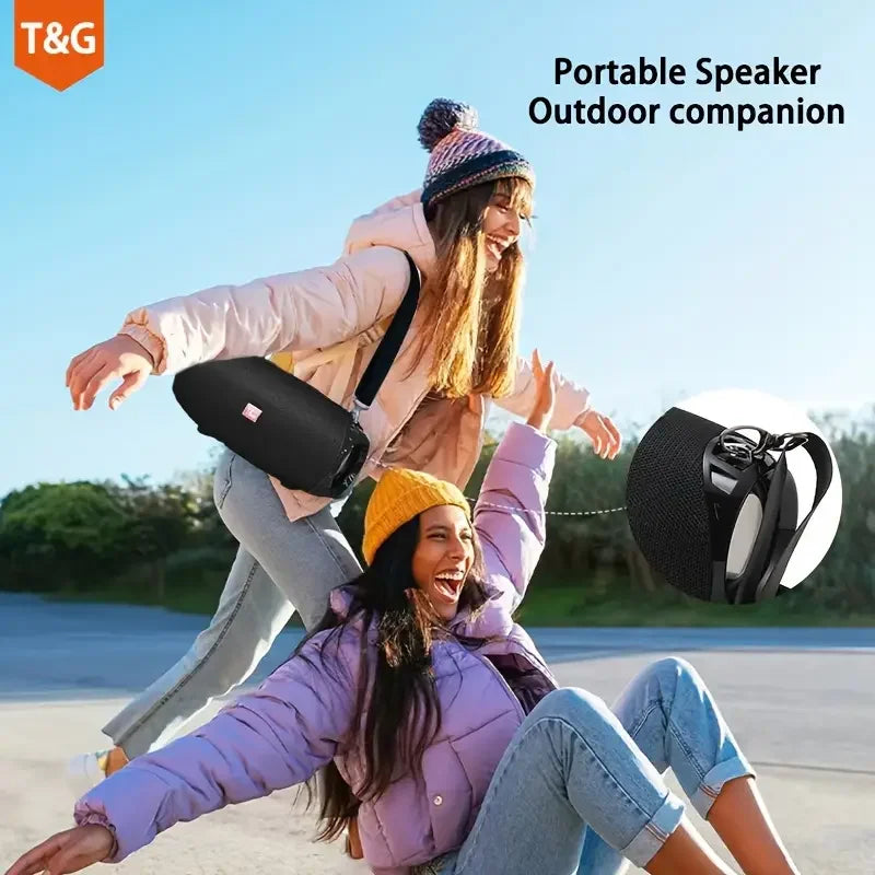 Tragbarer kabelloser Stereolautsprecher TG534 mit zwei Lautsprechern, TWS-Stereo-Freisprechfunktion/UKW/TF-Karte/U-Disk, Verbindung mit Mobiltelefon/Ta