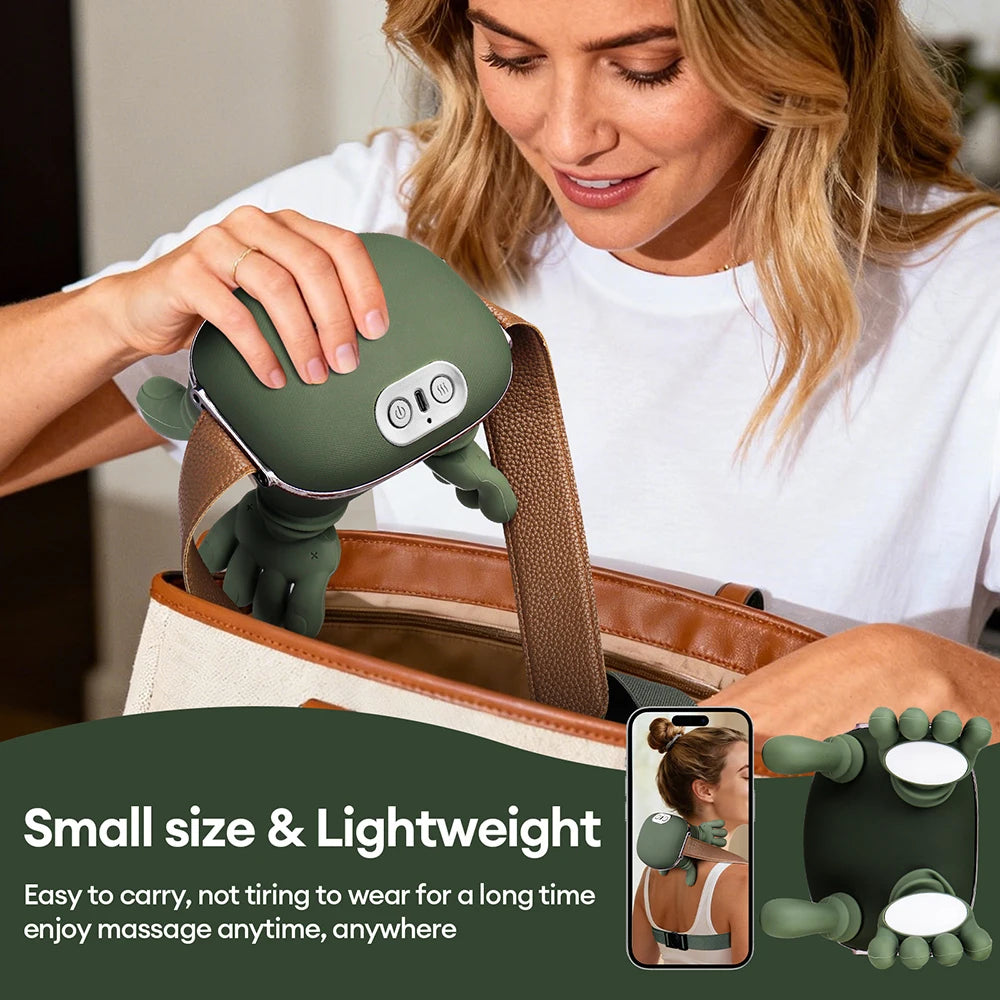 4D Bionic Finger Nacken-Schulter-Massagegerät Kabelloses Nacken-Halswirbel-Trapezius-Knetmassage-Schal Bürstenloser Motor Nackenmassagegerät
