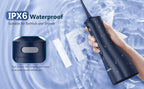 Sejoy Elektrische Wasserflosser Munddusche Wiederaufladbar Tragbar Dental 5 Modi Wassertank Zähne 300ML Wasserdichter Reiniger
