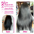 Clip-in Echthaar Extensions Brasilianisch Dick Glatt Clip-in Naturfarbe Clip-Ins Remy-Haar 22 24 26 28 Zoll für Frauen 120g/Stück