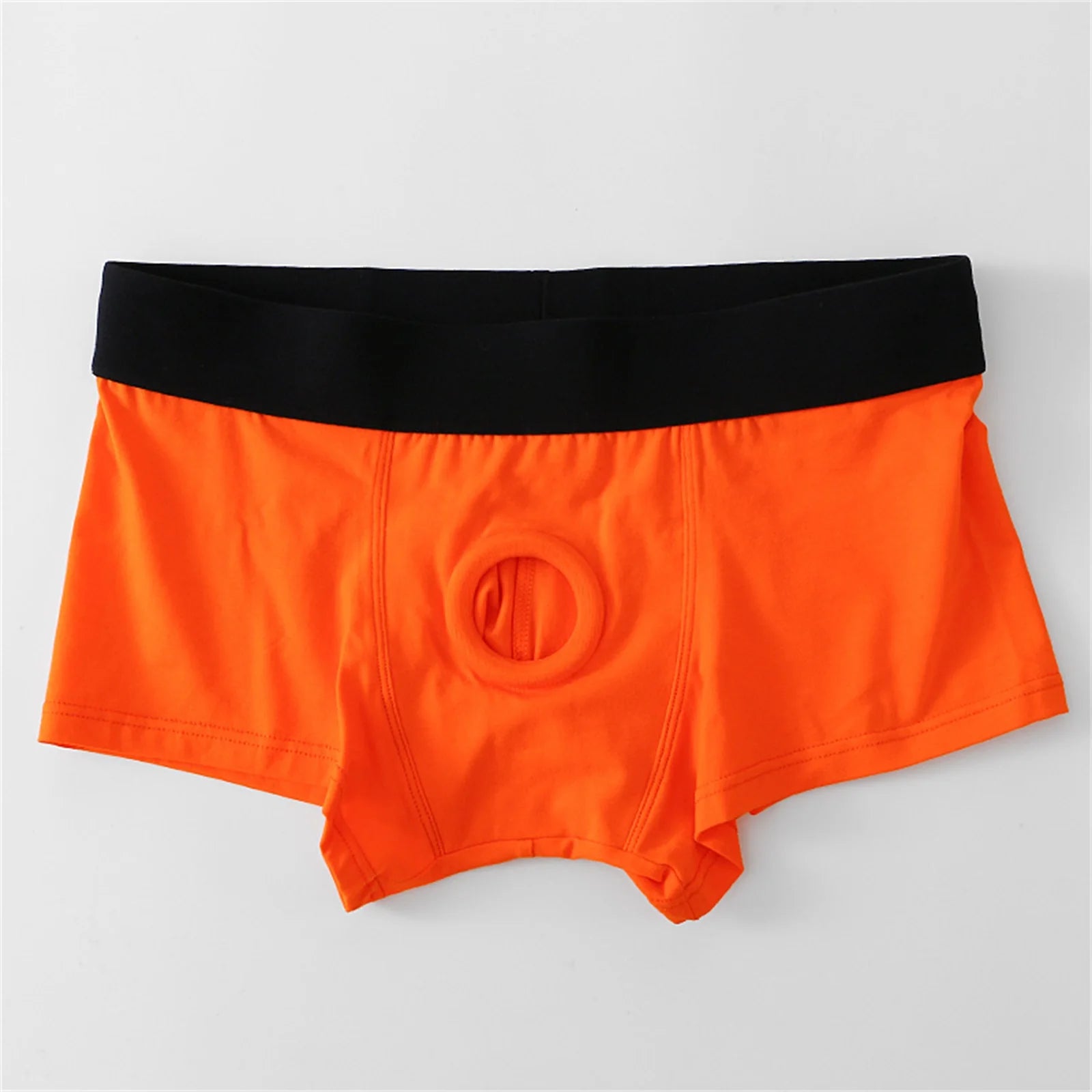 CLEVER-MENMODE Herrenunterhose mit offenem Penisbeutel, Loch, Boxershorts, Cockring, Slip, Baumwollunterwäsche, Boxershorts hombre