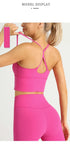 Einfarbiger Damen-Sport-BH mit nacktem Gefühl, sexy Kreuzrücken, Y-Form, Sport-BH, Fitness, Yoga, Joggen, Workout, Sport, Damen-Träger-BH