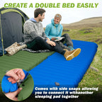 Extra dickes, 10 cm hohes Camping-Schlafpolster, selbstaufblasende Outdoor-Campingmatten, miteinander verbindbares Schlafpolster zum Wandern und Angeln