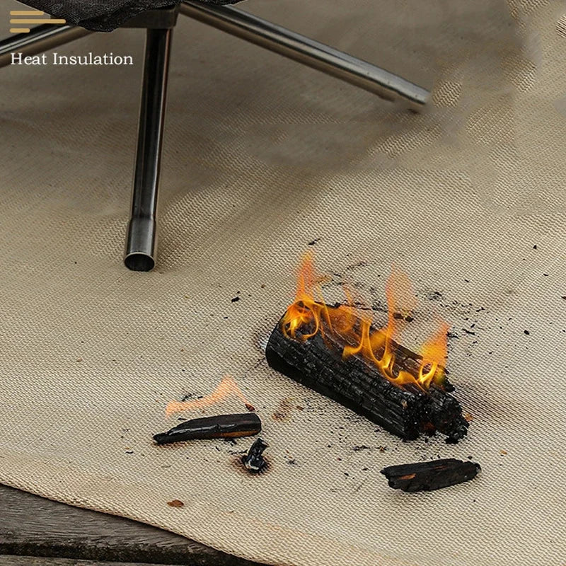 Neue Outdoor-Camping feuerfeste Matte Picknick Barbecue Isolationsmatte flammhemmend Hochtemperatur-Feuerdecke Fiberglasmatte
