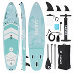 Aufblasbares Stand-Up Paddleboard Komplettset mit verstellbarem Paddel/Handpumpe für Wassersport und Surfen im Freien