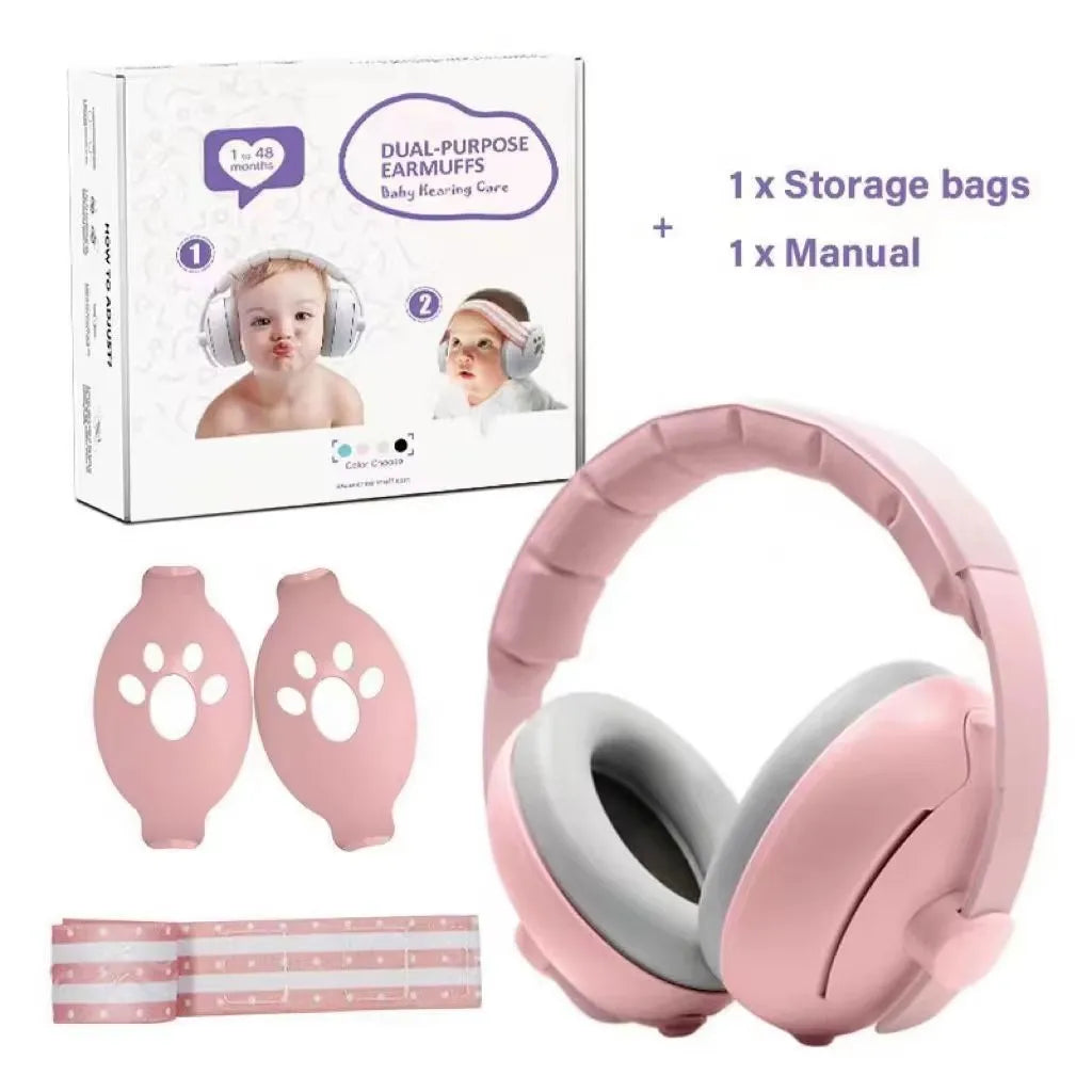 Baby-Kopfhörer mit Geräuschunterdrückung, Schlaf-Schalldämmung, Sicherheit, Lärmreduzierung, Ohrenschützer für Babys mit rutschfestem Band