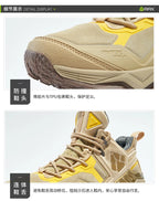 RAX Men Hiking Shoes Mid-top Waterproof Outdoor Sneaker Men Leather Trekking Boots Trail Camping Climbing Hunting Sneakers Women