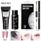 24-teiliges Set 20ml Poly Nail Extension Gel Kit Mini-UV-Lampe Versiegelung mit Basislack Überlack Professionelles Poly-UV-Nagelgel-Kit Starter-Kit