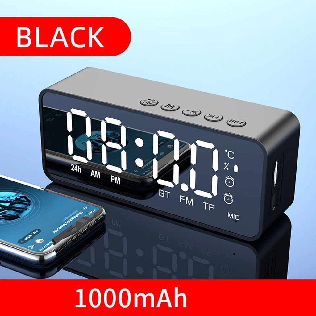 Radiowecker FM Bluetooth Lautsprecher Tragbarer Subwoofer Caixa De Som Sound Box Musik Drahtlose Mini Tieftöner Bocina Lampensäule