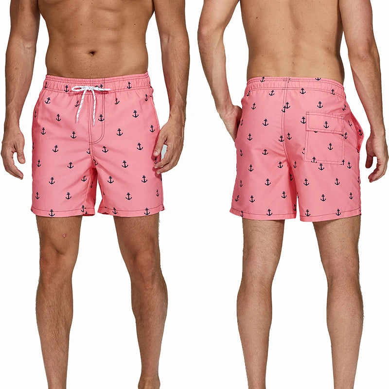 DATIFER Herren Sport-Badeshorts im neuen Stil Polyester-Druck Fitness-Badehose Surfen Badehose Badebekleidung