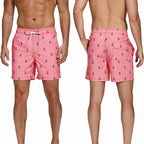 DATIFER Herren Sport-Badeshorts im neuen Stil Polyester-Druck Fitness-Badehose Surfen Badehose Badebekleidung