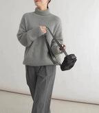 2023 Herbst und Winter Rollkragenpullover 100% reiner Kaschmir Damen Loose Sweater verdickter Wollpullover Überwurf faules Unterteil