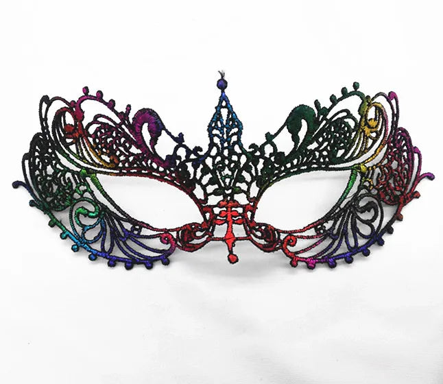 Neue Damen Hollow Lace Gesichtsmaske Maskerade Sexy Cosplay Abschlussball Party Requisiten Kostüm Maske Nachtclub Halloween Schwarze Augenmaske