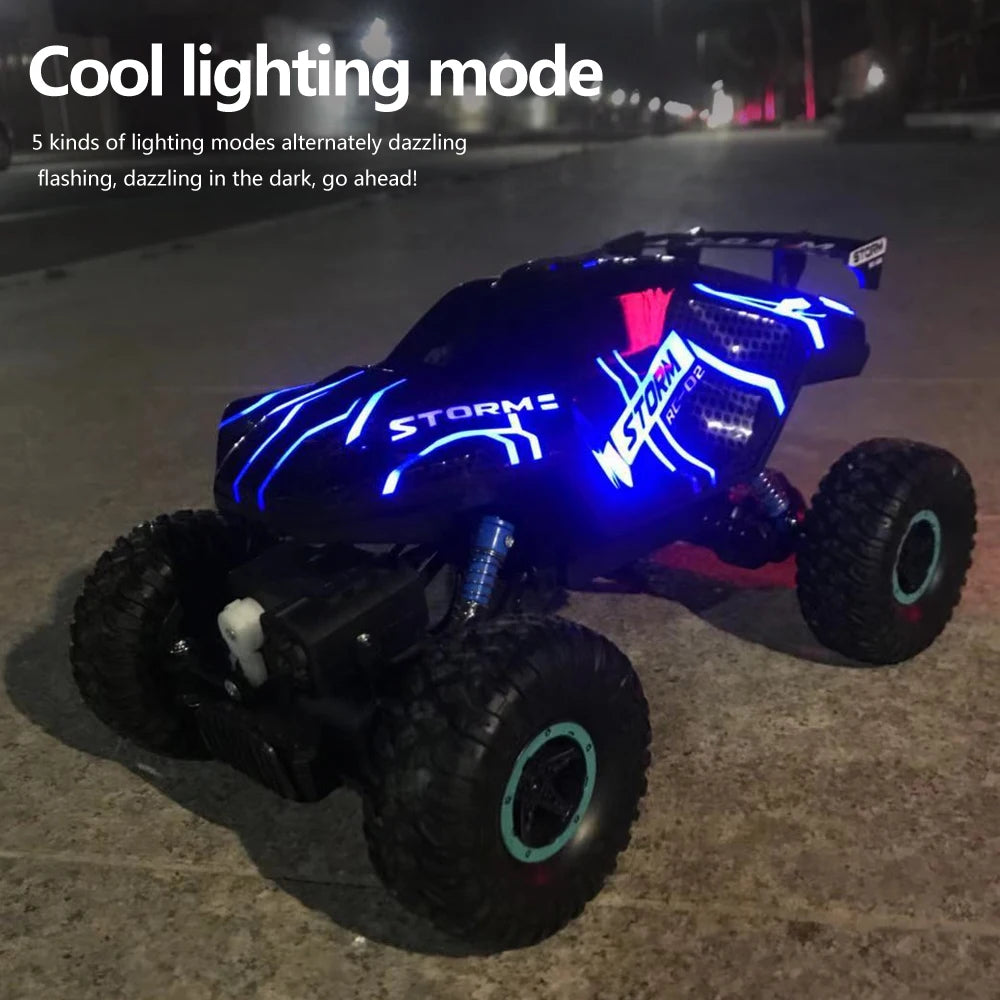 4WD RC Drift-Auto mit Musik, LED-Lichtern, 2.4G Gesten-Funkfernbedienung, Sprüh-Stunt-Auto, 360° drehbares Kletterauto, Spielzeuggeschenk