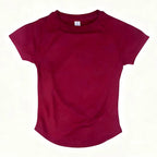 Kurzarm Gym-Top Damen Kleidung Yoga-Top Nahtloses Sportshirt Leichtes Fitness-Workout-Shirt Sport-Tops Active Wear Femme