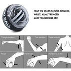 1PCS Auto-Start Gyro Ball Wrist And Forearm Exerciser Hand Arm Finger Grip Strengthener for Muscle Training Fitness Tool
