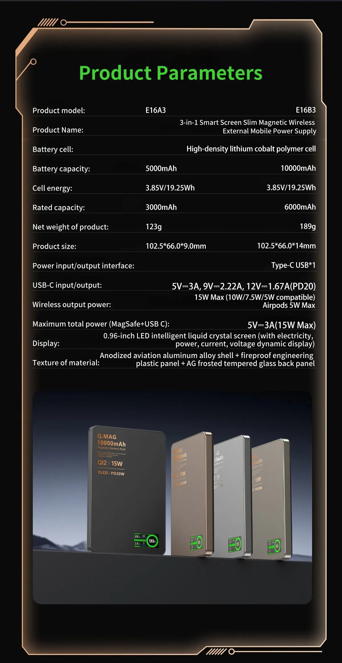 QI 2.1 Magnetische Powerbank Kabelloses Schnellladen Tragbarer externer Ersatzakku für iPhone 12-17 Pro Watch Airpods 5000/10000mAh