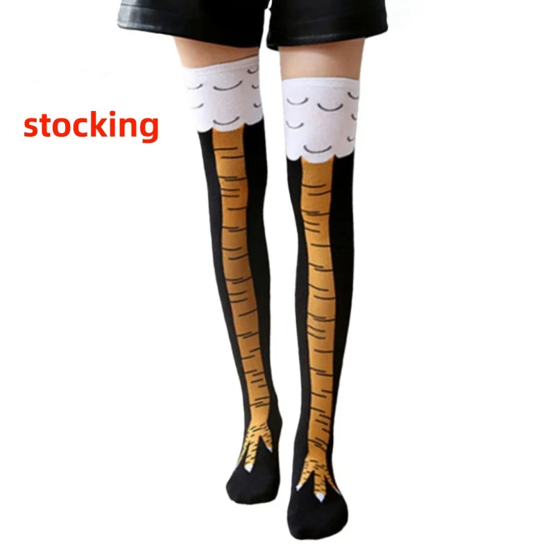 Lustige Verrückte Hühnerfuß-Socken Unisex - Neuartige Kniestrümpfe Witziges Geschenk