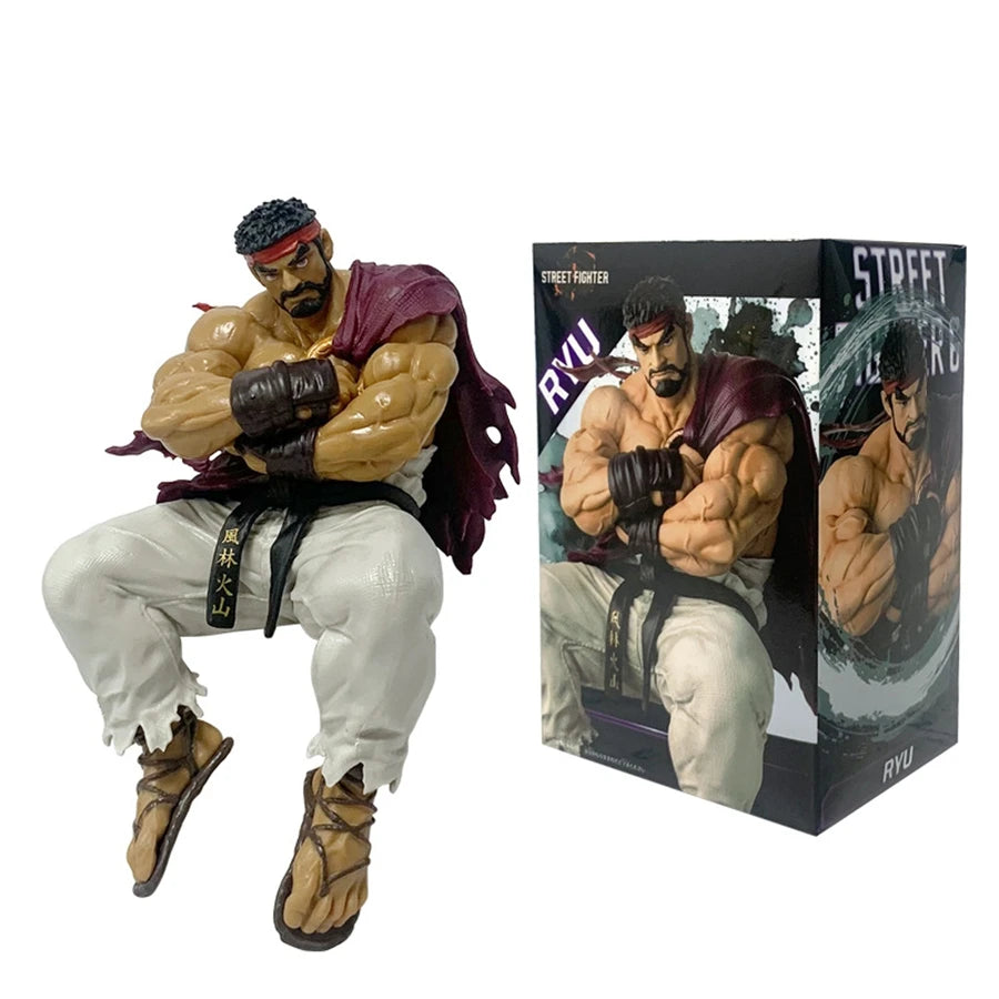14cm Street Fighter 6 Anime Spielfigur Ryu Actionfigur Noodle Stopper Ryu Figur Raumdekorationen PVC Sammlung Modell Spielzeug