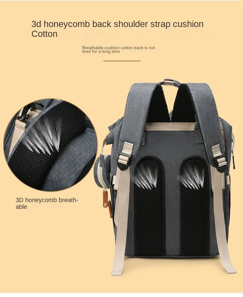 USB Mummy-Bag Windeltasche Babypflege Große Kapazität Mama Rucksack Mummy Mutterschaft Nasstaschen Wasserdichte Baby Schwanger Wickelrucksack
