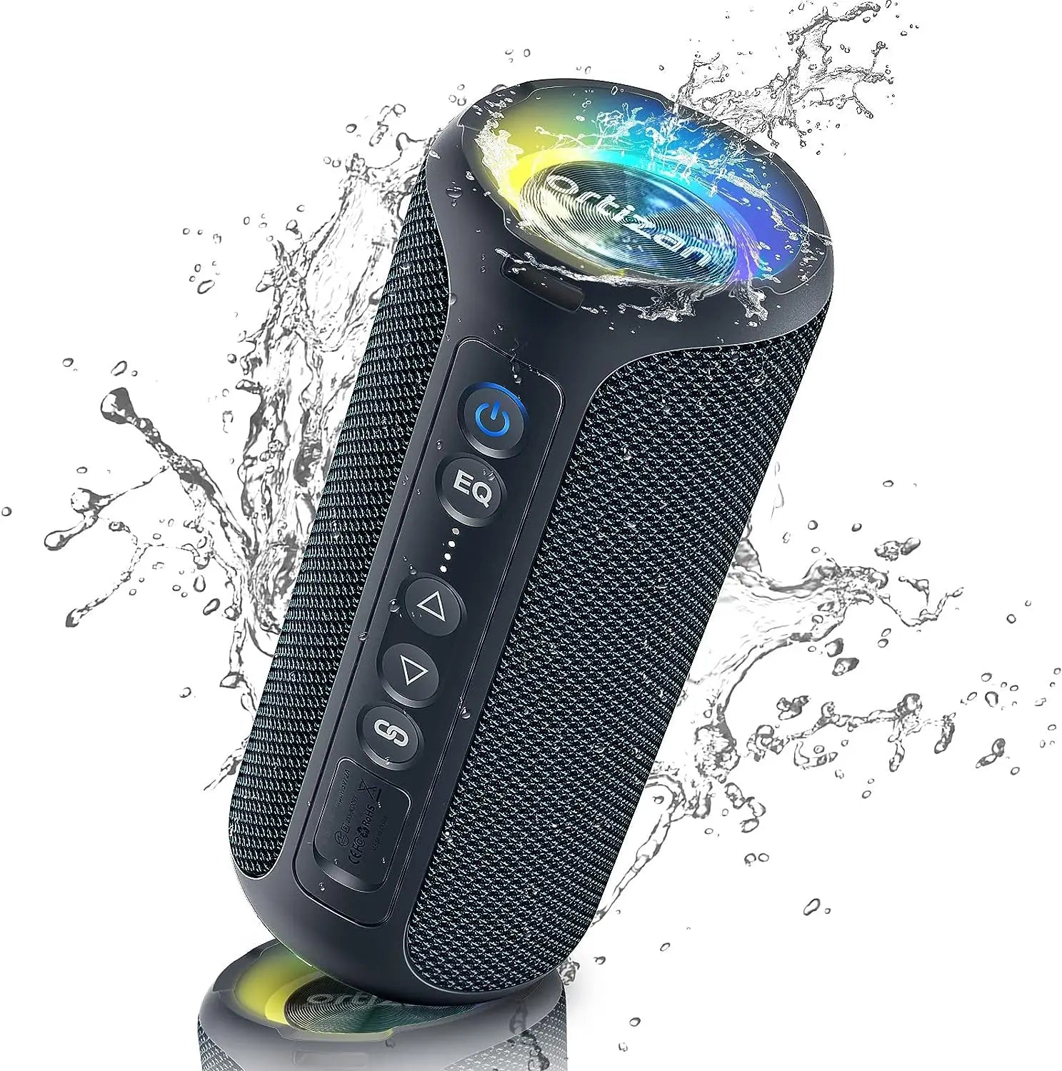 Ortizan X8 Pro Bluetooth Speaker Portable with 40W Stereo Sound,Rich Bass,IPX7 Waterproof, 30H Playtime, Mixed Color Lights,3 EQ Main image