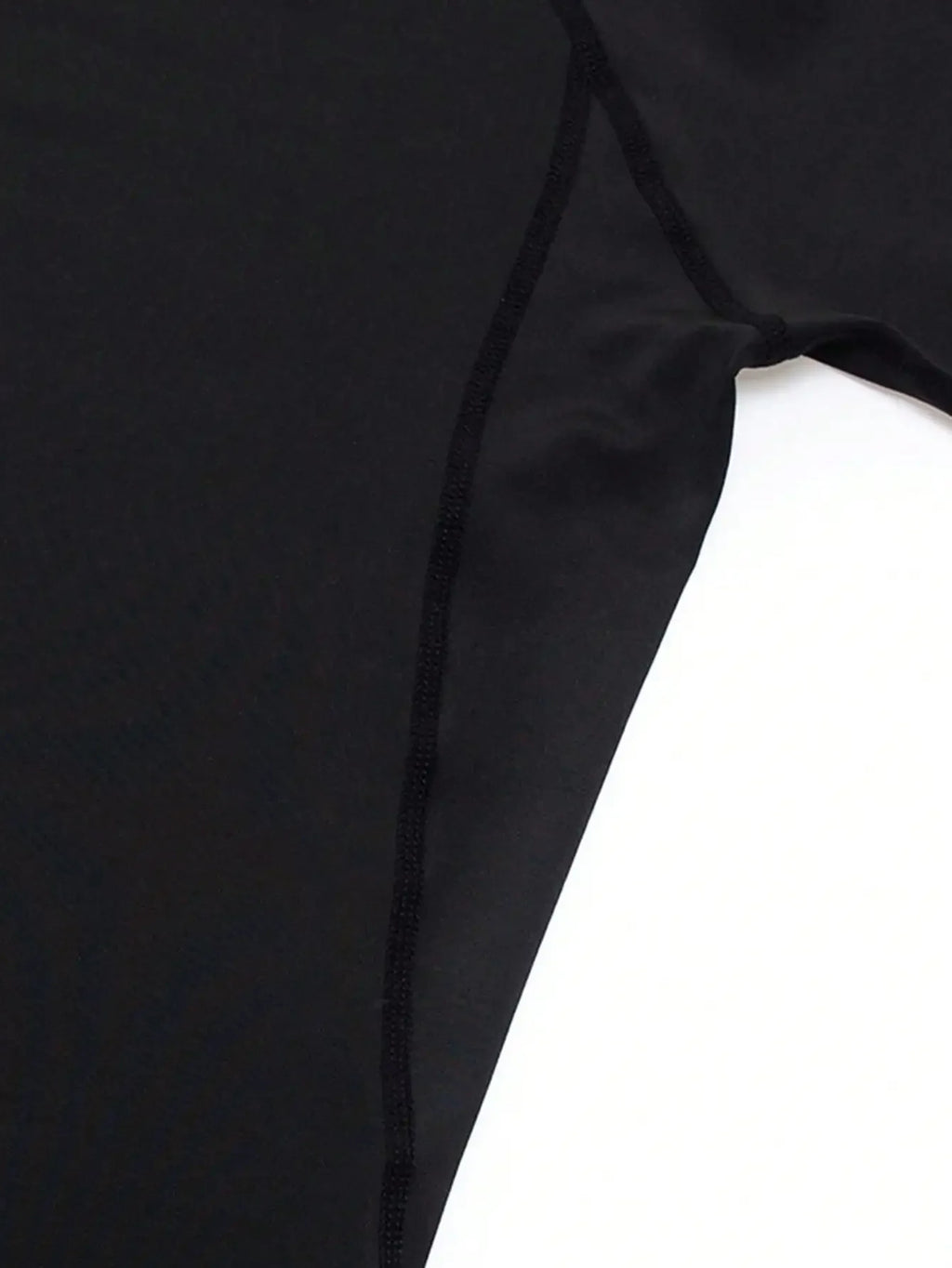 Herren Kompressions-Langarmshirt Schwarz Fitness-T-Shirt Männer Laufen Schnelltrocknend Gym-Top Sonnenschutz Sport-Baselayer
