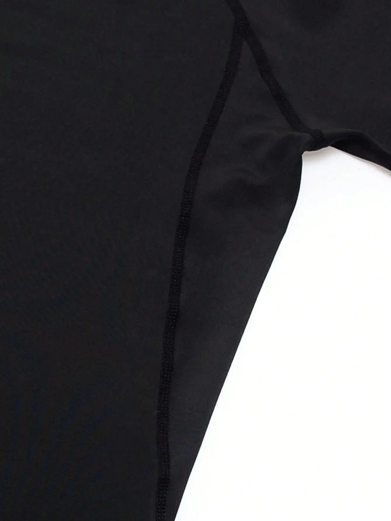 Herren Kompressions-Langarmshirt Schwarz Fitness-T-Shirt Männer Laufen Schnelltrocknend Gym-Top Sonnenschutz Sport-Baselayer