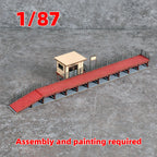 Montage Architekturmodell Zug Modelleisenbahn Bahnhof Bahnsteig Miniatur Sandtisch Diorama H0 Maßstab Modellbausatz 1/87