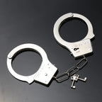 DUTRIEUX Edelstahl Handschellen BDSM Fesselset Verstellbare Metallfußfesseln Kette Fetisch Fesseln Sexspielzeug für Paare