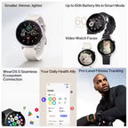 Globale Version OnePlus Watch 3 43mm Smartwatch 1.32 Zoll AMOLED Display Bis zu 60 Stunden Akkulaufzeit Wear OS by Google GPS NFC