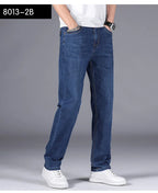 Herrenhose Büro Business Jeans Herren Klassische Blau Schwarz Baumwolle Stretch Straight Denim Hose Herren Marken Hosen