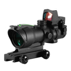 Einstellbares 4x32 Leuchtpunktvisier 1x 4x Zielfernrohr Leuchtpunkt Taktisches Zielfernrohr 20mm Schiene für die Jagd