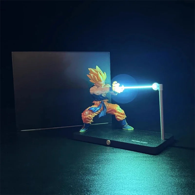 DRAGON BALL Son Goku Kamehameha Nachtlampe Schreibtisch-Dekorationsmodell Nacht Anime umgebende Kinderspielzeuge Geburtstagsgeschenk