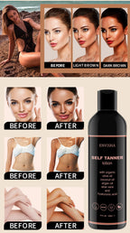 ENVISHA Make-up Foundation Körperpflege Selbstbräunungslotion Schnelle Gesichtsbräunungscreme Feuchtigkeitsspendender Bronzer Nährende Gesichtscreme