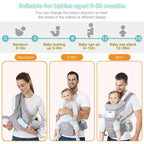 New Adjustable Ergonomic Baby Carrier Four Seasons Universal Baby Carrying Bag Waist Stool Strap Portable & Multifunctional