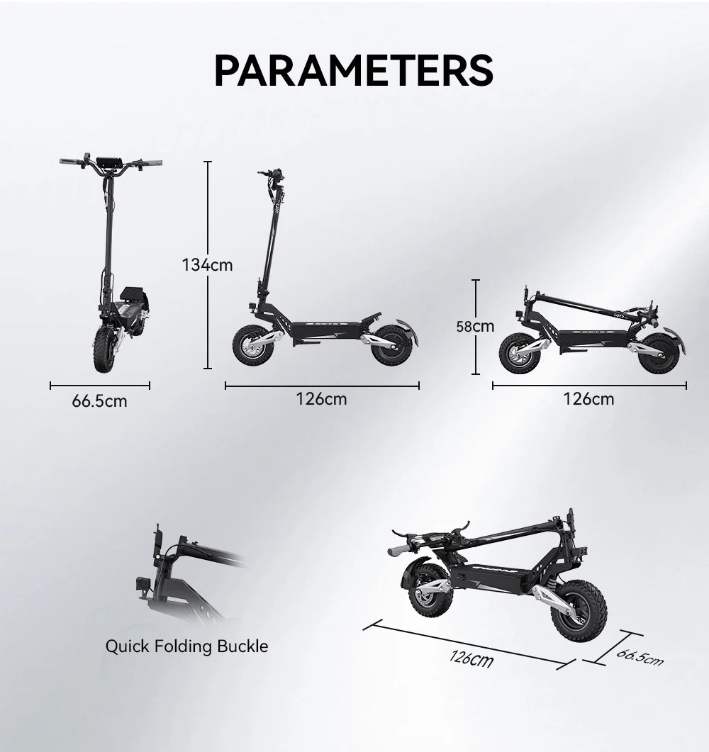 T10 Tragbarer E-Scooter 900W Spitzenleistung 48V 13.5/18 Ah Akku Elektroroller für Erwachsene 11 Zoll Offroad-Reifen Elektroroller