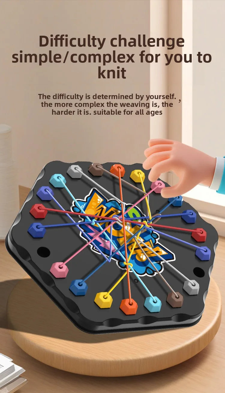 Kinder Seilknoten Puzzle Brettspiel Farbige Linie Gedrehte Verbundene Seile Logik Denkspiel Tischspiel Eltern Kind Interaktives Spielzeug