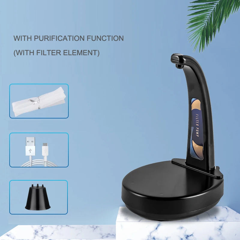 USB wiederaufladbarer elektrischer schwarzer kleiner Motor-Pumpe Automatischer Wasserspender