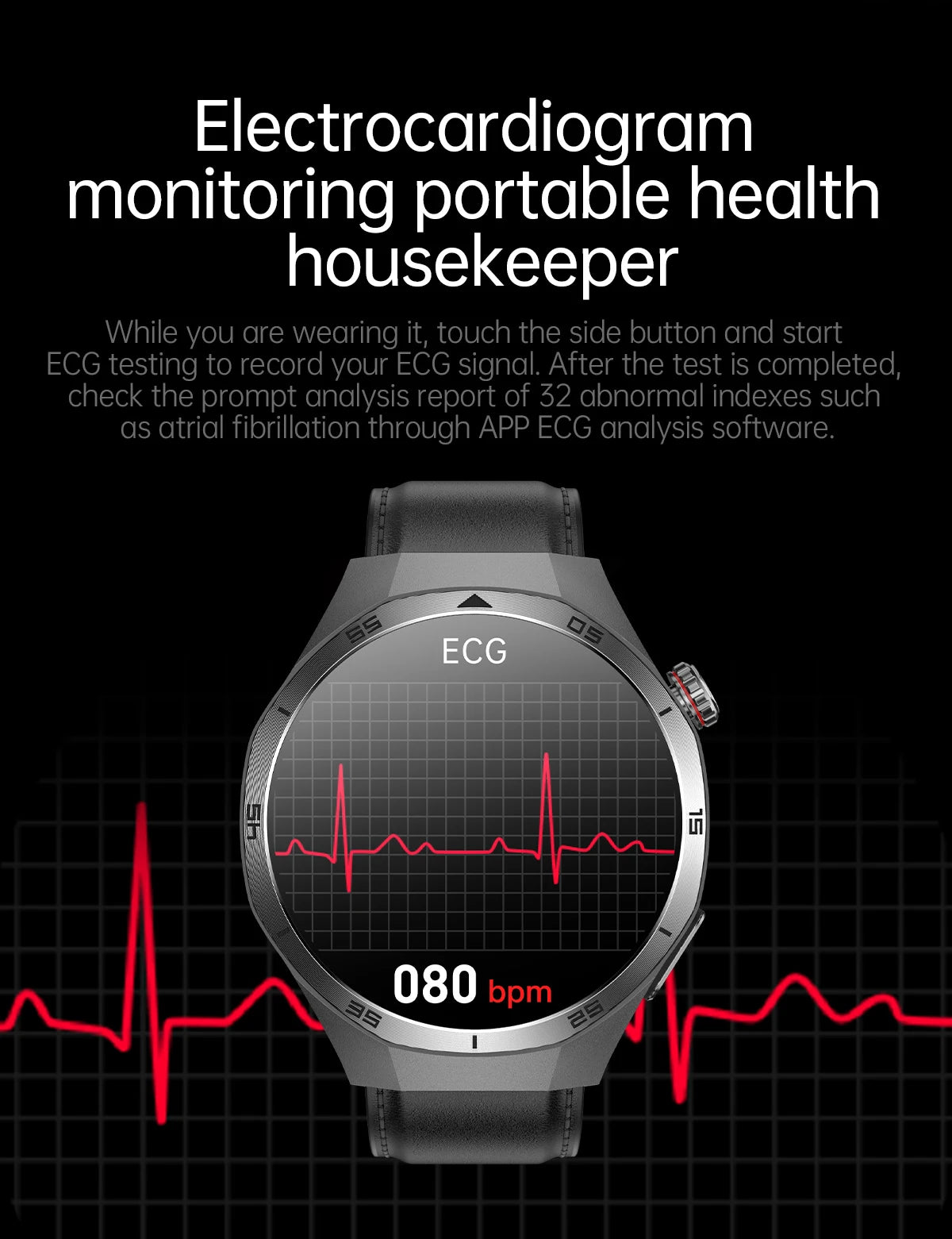 2026 Neue Smartwatch für Pflegeberufe mit EKG+PPG Gesundheitsanalyse Blutdruck Lipide Harnsäure Drahtlose HD-Anruf Smartwatch Herren Damen