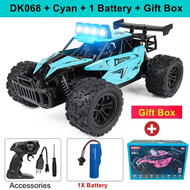 Oike RC-Car 1:16 Modell mit LED-Lichtern Funkferngesteuertes Offroad-Kletterfahrzeug Outdoor-Autos Drift-Rennspielzeug Jungen Geschenke