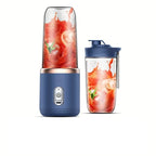 Tragbarer Hochgeschwindigkeits-Entsafterbecher, USB-wiederaufladbarer Mixer mit 6-Klingen-Kopf für frische Säfte, Smoothies & Reisen