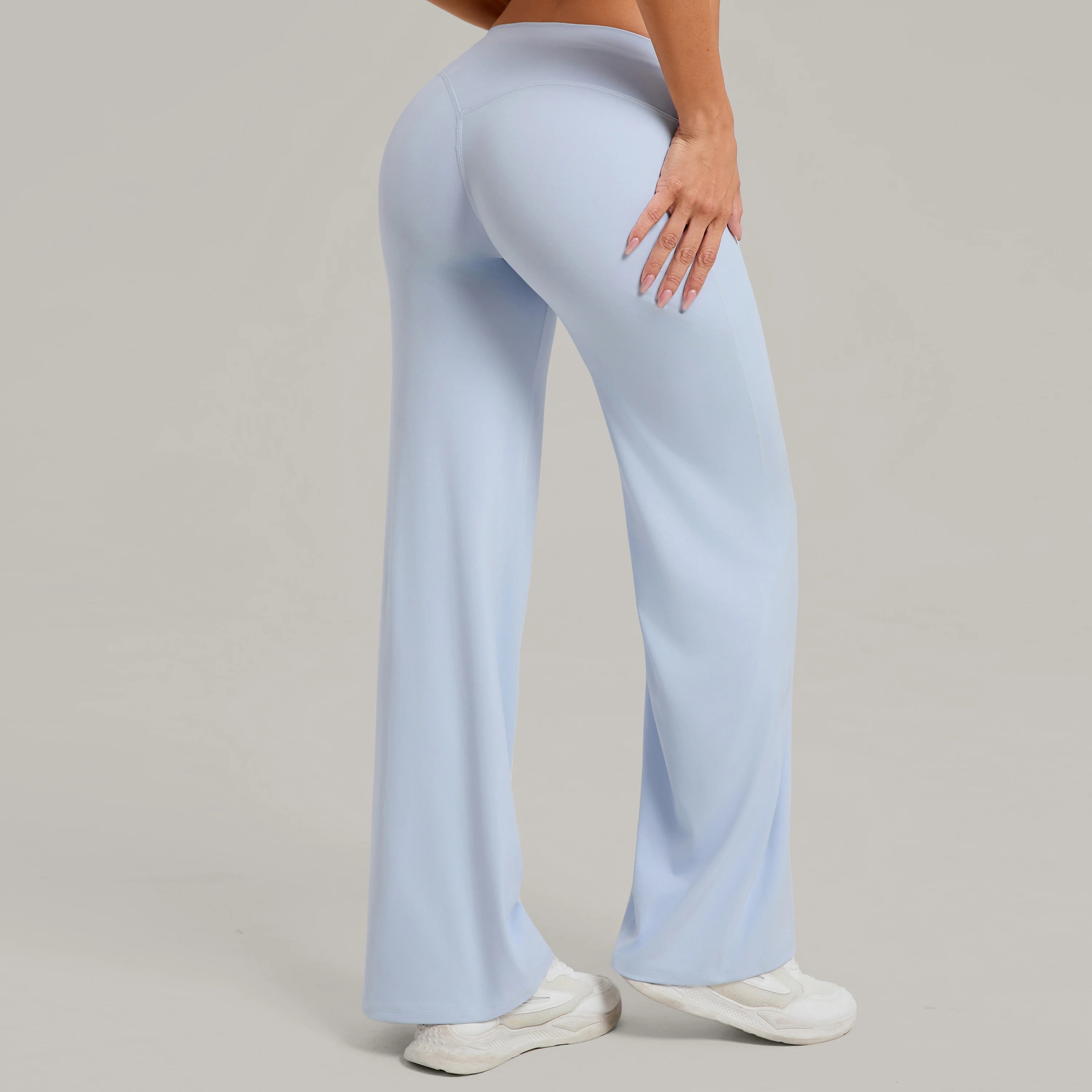 Damen gerade Yoga-Leggings weicher, dehnbarer Stoff Damen-Yogahosen GYM Schweißableitende Eigenschaften Lauf-Sport-Hosen