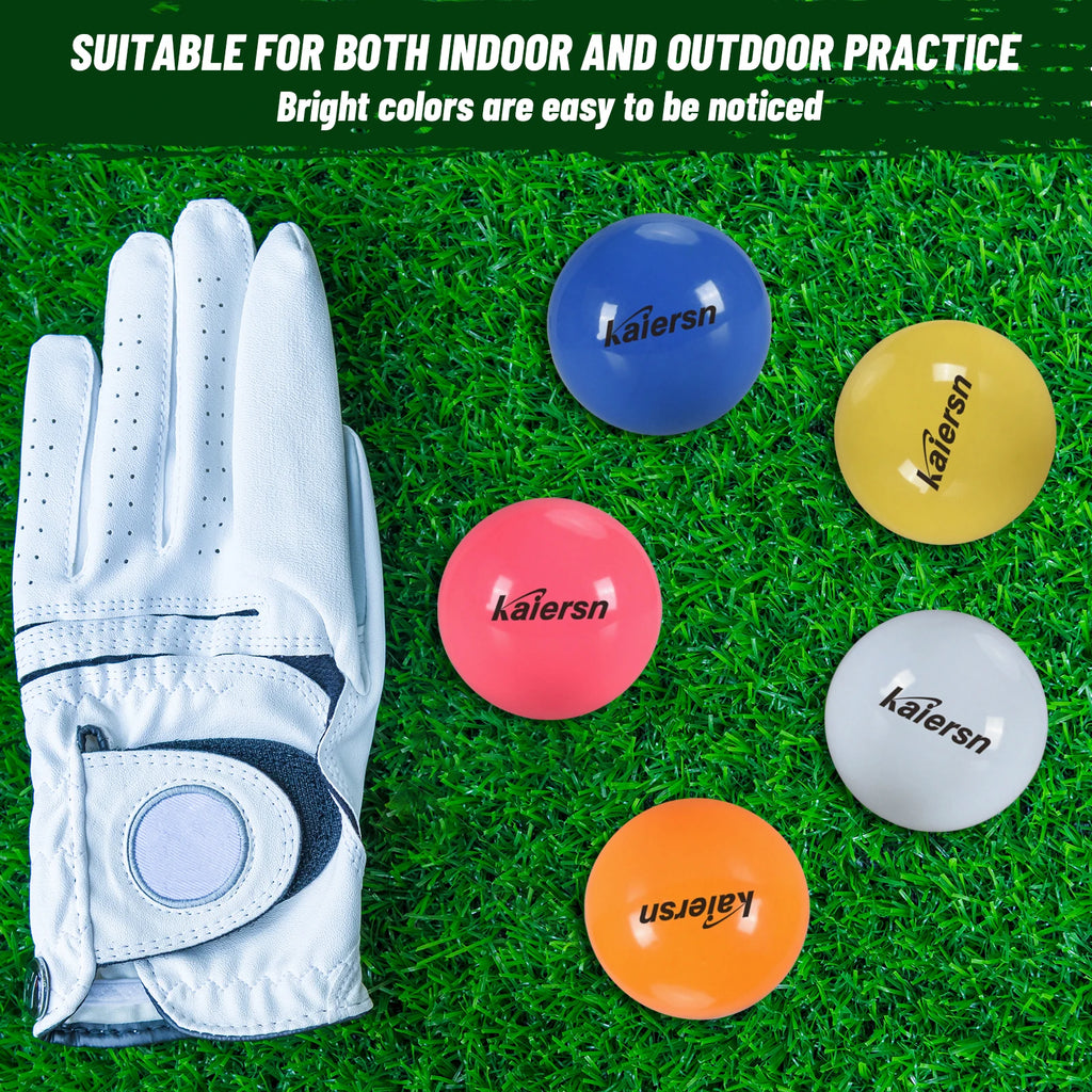 Kaiersn Bunte Parkgolfbälle - 6cm/2.36in Langlebige Übungsbälle für Outdoor-Training, Kinder & Erwachsene (Mehrfarbige Optionen)